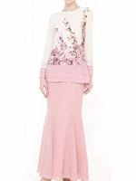 Ensemble Baju Kurung à imprimé floral, tenue 2 pièces, fabrication sur mesure ODM OEM, vente en gros et au détail, vêtements traditionnels malaisiens