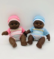 Poupée noire en gros pour garçons, poupée bébé de 8 pouces, poupée africaine pour enfants