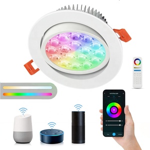 Plafonnier LED avec télécommande et télécommande RGB WIFI Tuya APP Alexa Google Assistant Spot à gradation 20W 25W Éclairage intérieur - Product Image 6