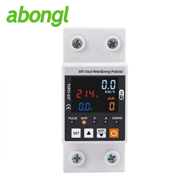 Graffiti Screen Wifi Remote Control Power Protector Automatic Reclosing Over-Voltage Under-Voltage Voltage Meters