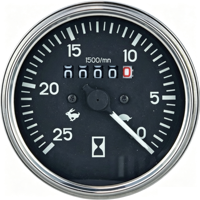 MrGauge Hourmeter Massey Ferguson 1674638M92 Tachometer Dibuat Sesuai untuk 230 231 253 263 298 550 Hour 85MM Gauge Chrome1674638M91