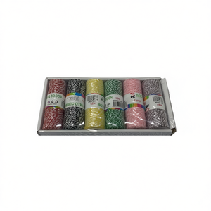 Nastro di cotone colorato Mnj, corda in bobina da 45 g, 12 pezzi, corde per imballaggio - Product Image 1