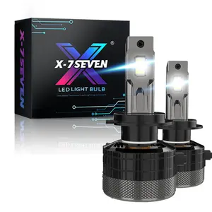 X-7SEVEN Canbus Free Ready 800% brighter led headlight H11 H7 H4 250W 45000 LM EMC LED Headlight Bulbs Fan Universal