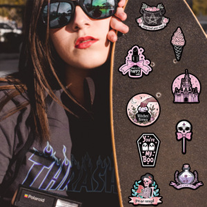 Autocollants gothiques graffiti très demandés, 50 pièces, autocollants PVC personnalisés pour guitare, décorations personnalisées imperméables - Product Image 4
