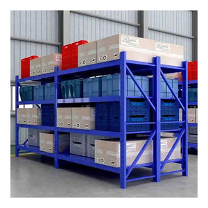 定制尺寸钢可调重型耐用储物架和超市货架无螺栓设计最大300千克容量 - Product Image 1