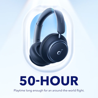 سماعات رأس أصلية Soundcore Q45 بخاصية إلغاء الضجيج وقضاء على الضوضاء لمدة 50 ساعة، سماعة رأس لاسلكية ذات صوت عالي الوضوح LDAC