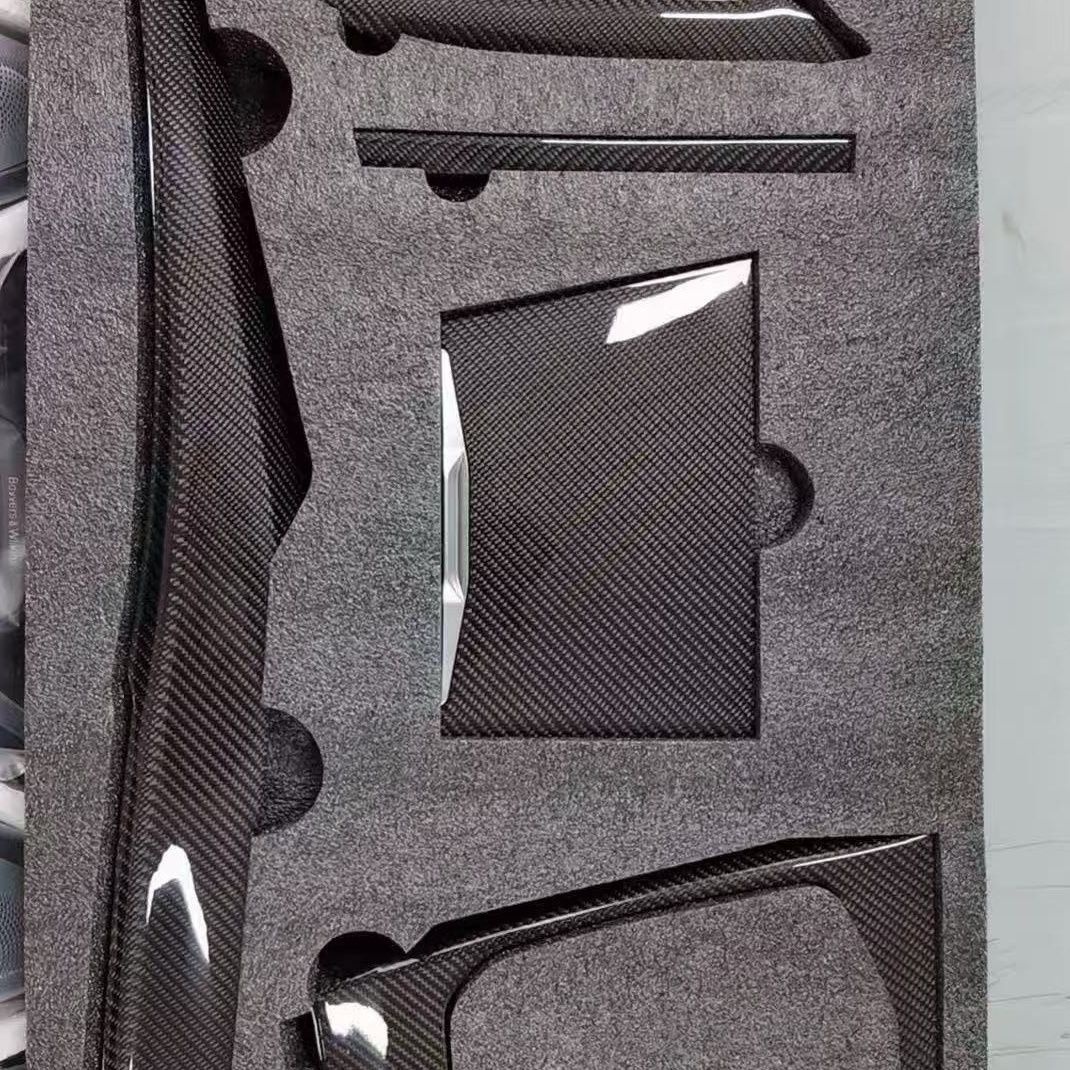 Black 6pcs Carbon Fiber Interior Decorative Cover Trim Kit Set (BMW Fitment), photo 2