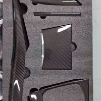Kit de garnitures décoratives intérieures en fibre de carbone noire 6 pièces pour BMW G20 G22 G28 G22 G26 G30 G42 G80 G82 M3 M4 G87