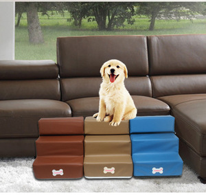 ขายส่งคุณภาพสูงเป็นมิตรกับสิ่งแวดล้อมผลิตภัณฑ์สําหรับสัตว์เลี้ยงบันไดสุนัขสําหรับเตียง 2 หรือ <span class=keywords><strong>3</strong></span> ขั้นตอนทางลาดหนังโซฟาบันได - Product Image 6