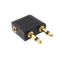 Cantwell 3.5mm Jack avion casque adaptateur 3.5 mono stéréo jack à 2x3.5 mono prises