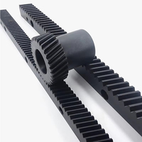 Nuovo Ingranaggio a Cremagliera Elicoidale Dritto in Acciaio 1.25M 1.5 Mod 22*25 670mm 1400mm, Ingranaggio a Cremagliera a Denti Dritti Nera di Precisione Pressofusa
