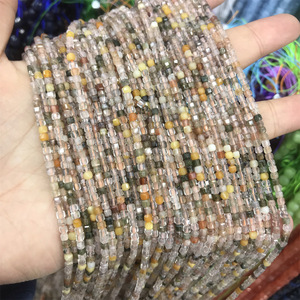 Perles carrées en forme de <span class=keywords><strong>sucre</strong></span> de 2-3 mm, vente en gros, pierres naturelles, grains carrés, petites perles pour bracelet, collier, bijoux - Product Image 1