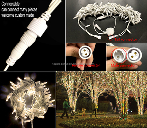 PVC Fairy <strong>Lights</strong> Fwhite Black White Rubber Led String 200m Outdoor Exterior House Christmas Holiday Party Decorative Landscape - Product Image 5