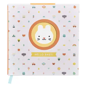 2023 Wholesale Custom Baby Memory Book Keepsake Baby Journal Notebook Children Books First Year Baby Scrapbook for Boy Girl