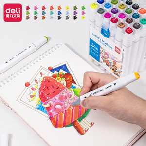 Marcadores Deli Artist de 12, 24, 36, 48, 60 y 80 colores a base de agua con doble punta para niños, estudiantes y dibujo artístico. - Product Image 2