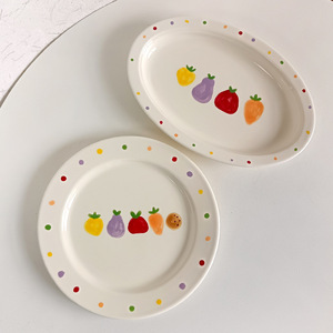 Cute Fruit <b>Ceramic</b> Coffee <b>Mug</b> Colorful Polka Dot <b>Mug</b> and Plate - Product Image 5