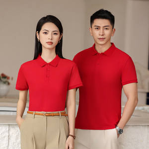 OEM 100% coton été pour polos hommes femmes chute de glace respirant revers à manches courtes chemises culturelles anti-rides impression - Product Image 5