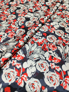 ผ้าซาตินโพลีเอสเตอร์พิมพ์ลายหลากสี 100% เนื้อเนียนนุ่มเงางาม สำหรับงานเย็บปักถักร้อย DIY งานแต่งงาน ตกแต่งชุดเดรส - Product Image 3