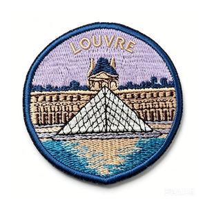 Parche Bordado del Museo del Louvre, Aplique Circular de Tela para Coser, Decorativo, para Regalo - Product Image 2