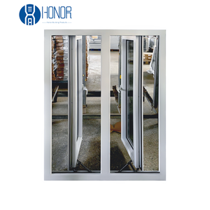 2025 américain vente chaude ouragan Impact à battants fenêtres UPVC <span class=keywords><strong>PVC</strong></span> profil à battants fenêtres et portes avec écran pour la maison - Product Image 1