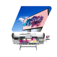 Mesin cetak Inkjet industri Printer hibrida UV 2.2m kecepatan tinggi untuk tabung iklan kayu kulit