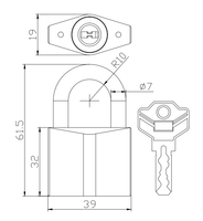 Vente en gros 40-50mm Serrure à code clé Combinaison de verrouillage de porte en verre Acier alliage de zinc aluminium PC Serrure à cylindre Cadenas Serrures de porte en boîte