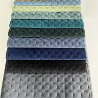 Nouveau design, tissu d'ameublement en velours Mosha tricoté 3D gaufré, résistant aux taches et imperméable, pour canapés et chaises.