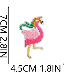 Nouvelle broderie thermocollante flamant rose pour vêtements et sacs – Vente chaude - Product Image 5