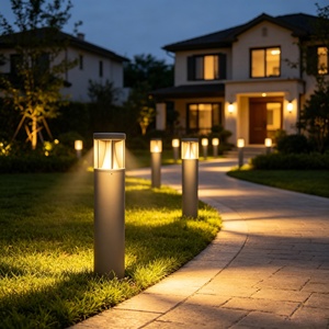 Lampe LED d'extérieur pour jardin, étanche IP65, H: 30/60/80/90CM, noire, décoration paysagère, éclairage LED de jardin extérieur - Product Image 1