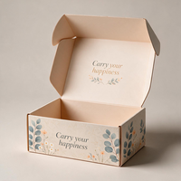 Boîte d'expédition en carton ondulé blanc / Boîte d'emballage avec logo en relief / Boîte en papier personnalisée / Boîte de marque personnalisée