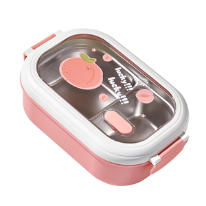 Boîte de conservation alimentaire en acier inoxydable 304 de haute qualité, conteneur à lunch portable, compatible micro-ondes, couvercle anti-contamination, compartimentée - Product Image 3