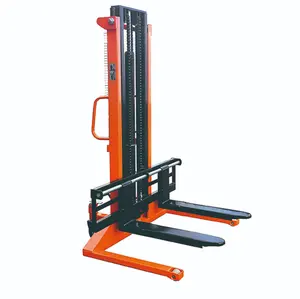 Carrello elevatore per carichi pesanti impilatore manuale da 3000kg carrello elevatore a forcale largo 2m/ 2.5m/ 3.0m sollevatori impilatori a mano con gamba a cavalcioni