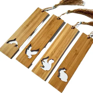Деревянная Закладка, Закладка из бамбука с индивидуальным дизайном
