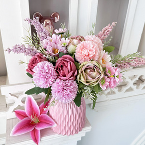 Meiyu Craft Flowers - Bouquet de roses artificielles en soie, fleurs artificielles faites à la main, décoration de mariage, décoration de la maison - Product Image 4