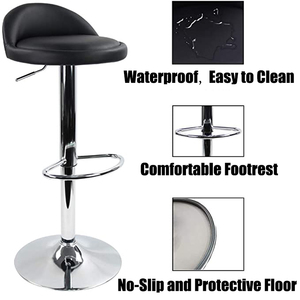 ที่ทันสมัยร้านสีแดงร้านตัดผมเก้าอี้เคาน์เตอร์ครัวเหล็กหมุน Sillas เก้าอี้บาร์สูงอุจจาระ - Product Image 2