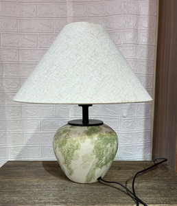 <span class=keywords><strong>Verde</strong></span> claro y blanco Minimalista Wabi-sabi Estilo de lujo Lámpara de mesa de cerámica de alta calidad Cerámica con pantalla - Product Image 3