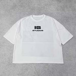 חולצות טי רופפות וגדולות במיוחד בעיצוב כבד בהתאמה אישית של RuiFei, חולצות טי קצרות עם הדפס גרפי לגברים, 100% כותנה איכותית - Product Image 1