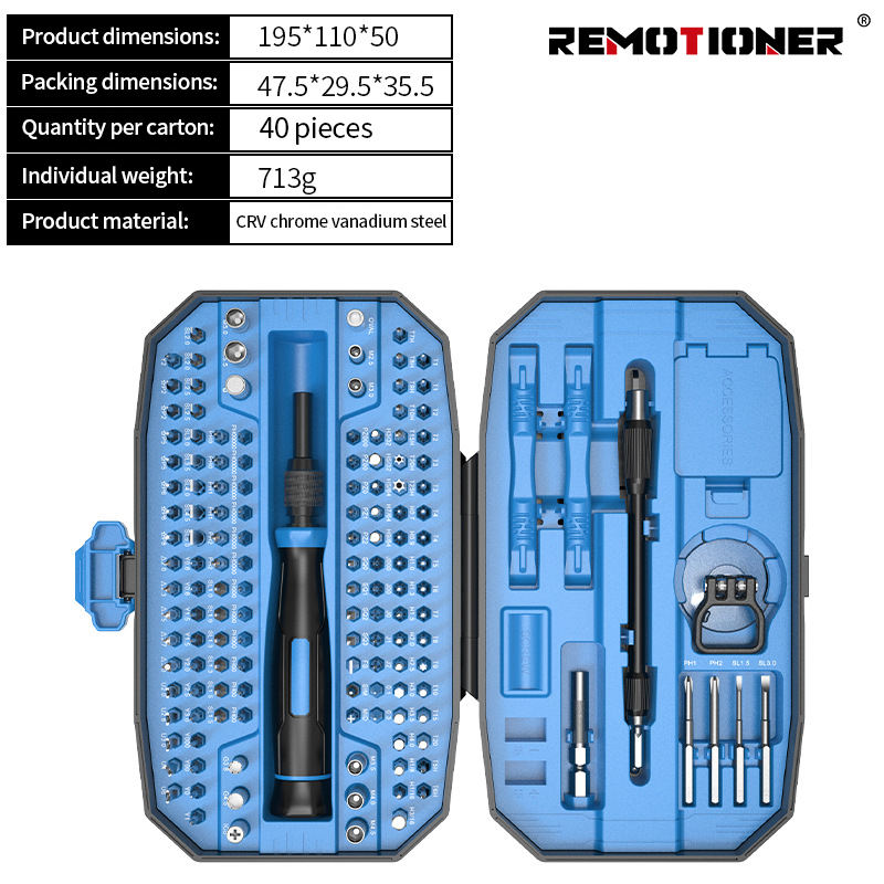jeu de tournevis de précision-bleu