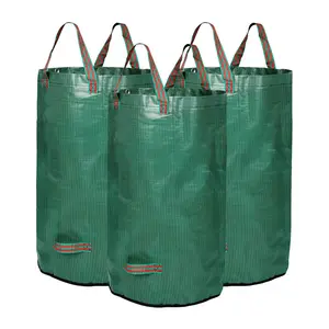 120l Pop Up Garden Leaf Basket Bag grandi sacchi per rifiuti verticale Pp Garden Wast spazzatura cestino foglia sacchetto di plastica grande