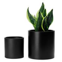 Pots de plantes de fleurs succulentes, boîtier en Carton, jardinière en céramique noir et blanc, pour décoration de jardin et maison, 7 pièces