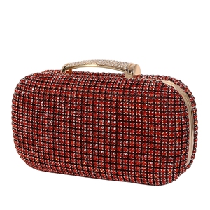 Women Shinny Rhinestones Formal Dressy Evening Bag Vintage <b>Top</b> Handle Crystal Clutch Purse for Night out Party - Product Image 1