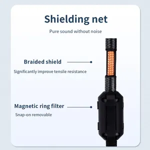 Hifi 2 <span class=keywords><strong>Xlr</strong></span> Cable macho/hembra <span class=keywords><strong>a</strong></span> 3,5mm <span class=keywords><strong>Mini</strong></span> <span class=keywords><strong>Jack</strong></span> 3 pines Dual <span class=keywords><strong>XLR</strong></span> <span class=keywords><strong>a</strong></span> 3,5 Cable para PC amplificador de auriculares Cable trenzado <span class=keywords><strong>Xlr</strong></span> - Product Image 4