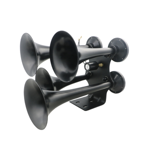 Klaxon à air de haute qualité à quatre trompettes 12V 24V universel pour voiture, camion, remorque, <span class=keywords><strong>bateau</strong></span>, <span class=keywords><strong>pièces</strong></span> de rechange modifiées - Product Image 1