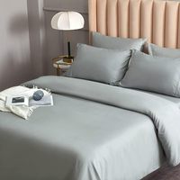Vente en gros de draps de lit 4 pièces en microfibre de luxe de taille King Size drap-housse de lit taille Queen Size avec taie d'oreiller