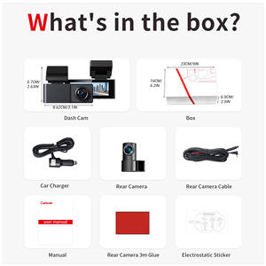 3.2 pouces 5G WIFI UHD 4K voiture Dashcam double objectif DVR avec écran GPS IPS intégré Angle de vue de 170 degrés Garantie 1 an - Product Image 2