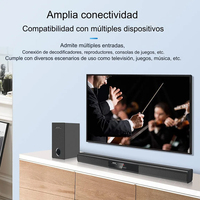 Système Home Cinéma Barre de Son TV avec Caisson de Basses Audio Effet Sonore Enceinte Compatible Son Immersif Basses Profondes Audio Domestique Sans Fil