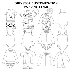 Costume da bagno personalizzato per bambini e bambine costume intero a sirena stampa in scala Rash Guard costume da bagno manica lunga protezione UV UPF 50 - Product Image 6