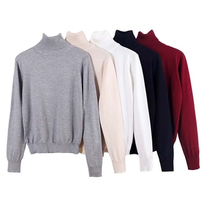 <span class=keywords><strong>Pull</strong></span>-over en tricot décontracté à <span class=keywords><strong>col</strong></span> <span class=keywords><strong>roulé</strong></span> en crochet à manches longues pour <span class=keywords><strong>femme</strong></span>, personnalisé OEM, idéal pour l'automne - Product Image 1