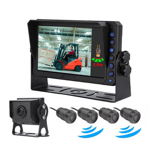 Hefftruck veiligheidscamerasysteem met 7 inch monitor en <span class=keywords><strong>4</strong></span> probes achteruitrijradarsensor HD achteruitrijcamera voor industriële heftrucks - Product Image 1