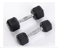 Ensemble d'haltères hexagonales en caoutchouc durable avec logo personnalisé, poids multiples, pour entraînement en salle de sport, emballage en coffret en bois